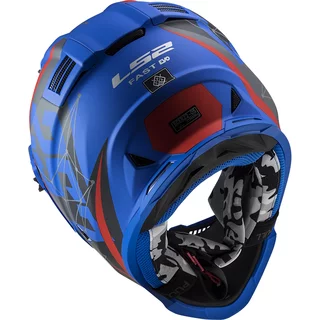 Motorcycle Helmet LS2 MX437 Fast Evo Alpha - Matt Blue