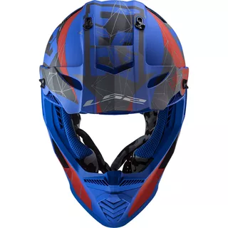 Motorcycle Helmet LS2 MX437 Fast Evo Alpha - Matt Blue