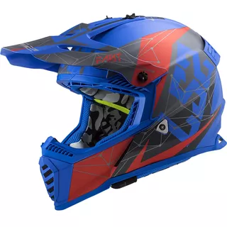 Moto přilba LS2 MX437 Fast Evo Alpha - Matt Blue - Matt Blue