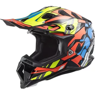 Motocross Helmet LS2 MX700 Subverter Rascal - Gloss Black Fluo Orange