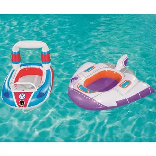 Children’s Inflatable Spaceship Ride-On Bestway Baby Boat - Blue-Red