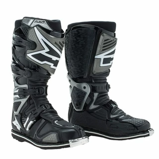 Motocross Boots AXO A2 - White/Red - Black