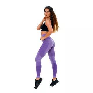 Women’s Leggings Boco Wear Violet Melange Push Up - Purple