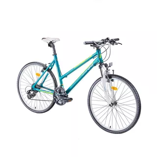 Dámské crossové kolo DHS Contura 2666 26" - model 2016 - White-Orange - Smarald-Green