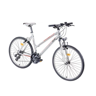 Női cross kerékpár DHS Contura 2666 26" - modell 2016 - fehér-narancssárga - fehér-narancssárga