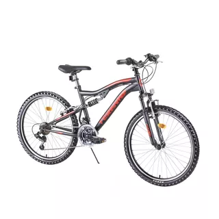 Juniorský celoodpružený bicykel DHS 2445 24" - model 2019 - Black