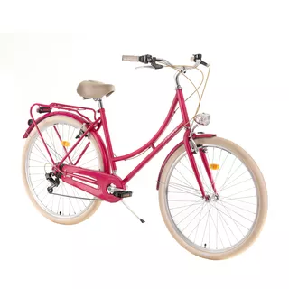 Mestský bicykel DHS Citadinne 2834 28" 4.0 - Black - Pink