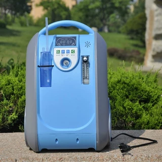 Přenosný kyslíkový koncentrátor s baterií a vozíkem Yuwell LG101-5L