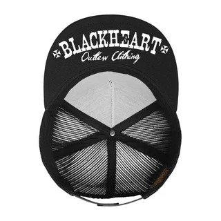 Snapback Hat BLACK HEART Bobber Trucker - White