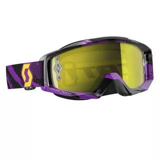 Moto Glasses SCOTT Tyrant MXVI - Zebra Purple-Yellow-Yellow Chrome