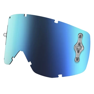 Moto Goggles Scott Hustle MXVI - Angled Blue-Pink-Electric Blue Chrome