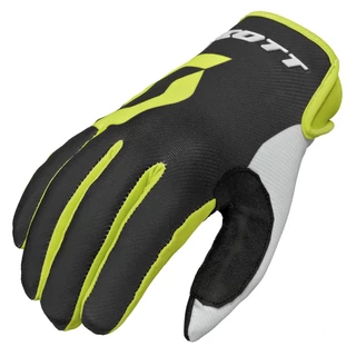 Motocross Gloves Scott 350 Track MXVI - Black-Green - Black-Green