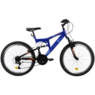Juniorský celoodpružený bicykel DHS 2441 24" 7.0 - blue