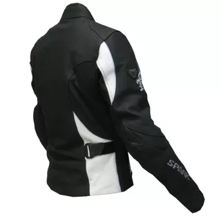 Women’s Motorcycle Jacket SPARK Jane - Black-White