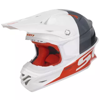 Motokrosová prilba SCOTT 350 Pro Track MXVII - XL (61-62) - White-Orange