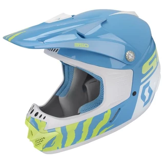 Children's Motocross Helmet SCOTT 350 Race Kids MXVII - Black-White - Blue-White