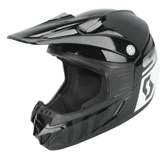 Children's Motocross Helmet SCOTT 350 Race Kids MXVII - Blue-White - Black-White