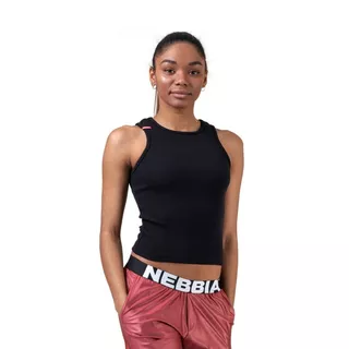 Női crop top Sports Nebbia Labels 516 - fekete