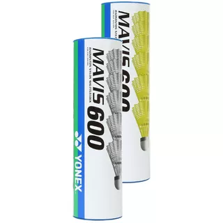 Badminton Shuttlecocks Yonex Mavis 600 - white shuttlecock - red stripe