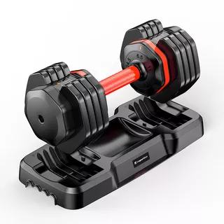 Adjustable Single-Handed Dumbbell Set inSPORTline DuraBell® 2 x 6.5 – 24.5 kg w/ Rack