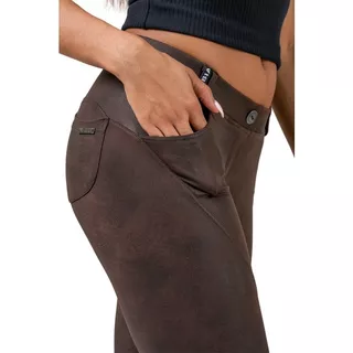 Nebbia Leather Look Bubble Butt 538 Damen Leggings - Brown