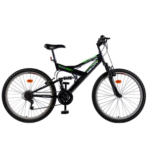 Celoodpružený bicykel DHS Kreativ 2641 - model 2014 - čierno-zelená - čierno-zelená