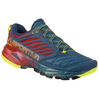 Men’s Trail Running Shoes La Sportiva Akasha - Tropic Blue/Cardinal Red - Opal/Chili
