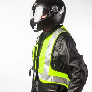 Airbagová vesta Helite Turtle HiVis 1 rozšířená, mechanická s trhačkou - L