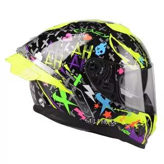 Moto přilba Lazer Rafale SR - $13 Original (Black-Yellow Fluo)