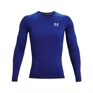 Men’s Compression T-Shirt Under Armour HG Armour Comp LS - Black - Royal