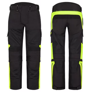 Dětské rostoucí moto kalhoty W-TEC Pinapoco - černá-fluo