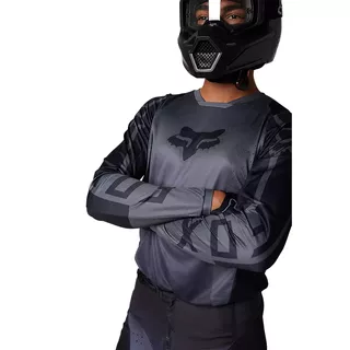 Motocross Jersey FOX 180 Leed Jersey - Black Dark Shadow