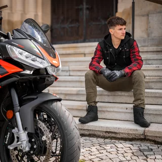 Motorcycle Jacket W-TEC Black Heart Radikaal - Red-Black