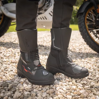 Dámské moto boty W-TEC Moanna - černo-červená