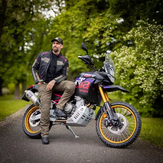 Letní moto bunda W-TEC Rovin - černo-zeleno-červená