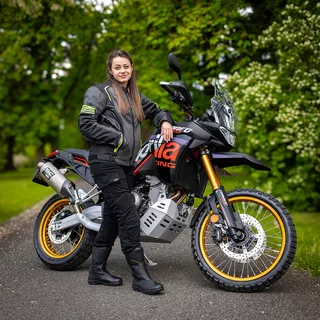 Dámská letní moto bunda W-TEC Jelsa - šedá-fluo