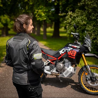 Dámská letní moto bunda W-TEC Jelsa - šedá-fluo