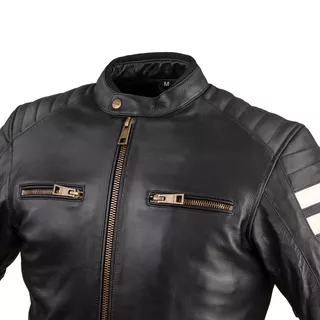 Men’s Leather Motorcycle Jacket W-TEC Stripe