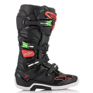 Motorcycle Boots Alpinestars Tech 7 Black/Red/Green 2022 - Black/Red/Green