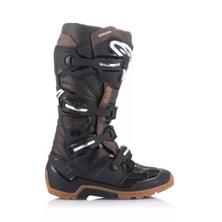 Motorcycle Boots Alpinestars Tech 7 Enduro Drystar Black/Dark Brown 2022 - Black/Dark Grey