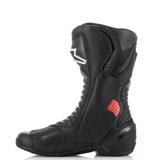Moto boty Alpinestars S-MX 6 černá/šedá/červená fluo