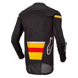 Motocross Jersey Alpinestars Techstar Quadro Black/Yellow/Tangerine 2022