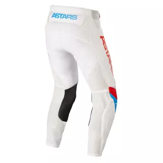 Motocross Pants Alpinestars Techstar Quadro White/Neon Blue/Red 2022