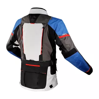 Men’s Motorcycle Jacket LS2 Norway Blue Black Grey Red - Blue/Black/Grey/Red