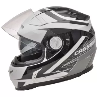 Motorcycle Helmet Cassida Evo - Black-Grey-Red