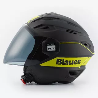 Moto prilba Blauer Brat Black/Fluo Yellow - čierna/žltá fluo