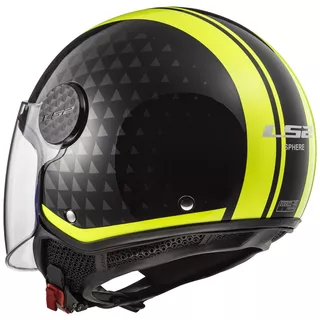 Motorcycle Helmet LS2 OF558 Sphere Lux - Crush Black H-V Yellow