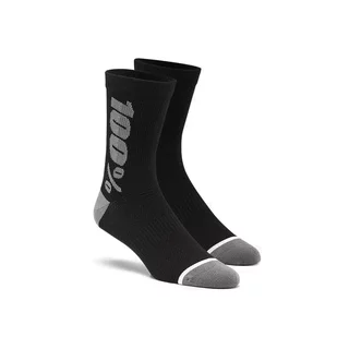 Merino ponožky 100% Rythym černé/šedé