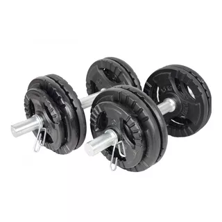 Jednoruční nakládací činkový set KAWMET 2x15 kg - 2.jakost