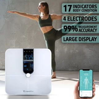 Chytrá osobní váha inSPORTline Syncale 100 - bílá